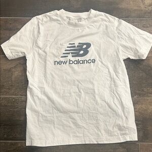New Balance White Tee with Gray Logo